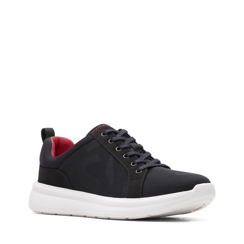 Black Clarks Ezera Lace Women's Sneakers | 53841-CKYN