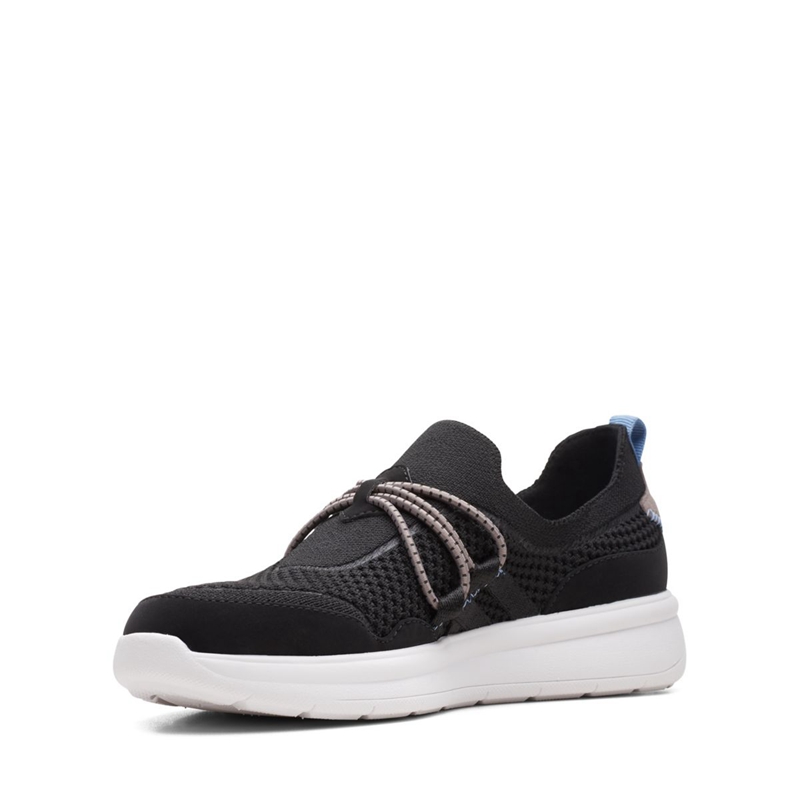 Black Clarks Ezera Run Combi Women's Slip Ons | 82501-LWIS