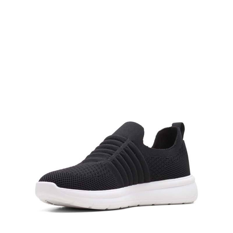 Black Clarks Ezera Walk Knit Women's Sneakers | 67501-MUIH