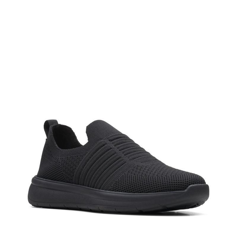 Black Clarks Ezera Walk Textile Women's Sneakers | 86271-SQGR