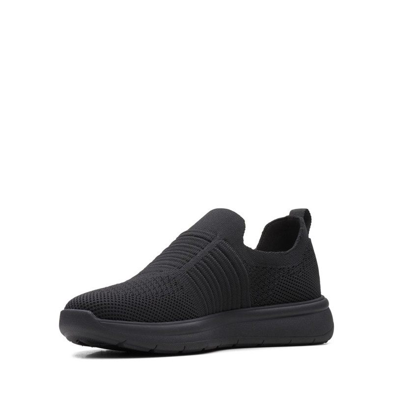 Black Clarks Ezera Walk Textile Women's Sneakers | 86271-SQGR