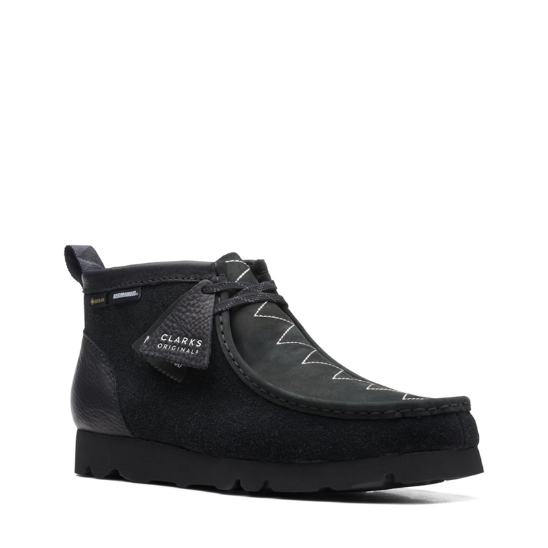 Black Clarks GORE-TEX Combi Sde Men's Booties | 72659-DKJF