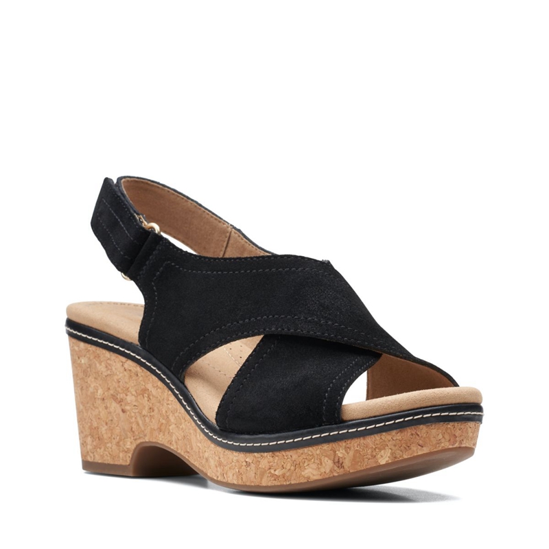 Black Clarks Giselle Cove Women's Sandals | 21980-WDBA