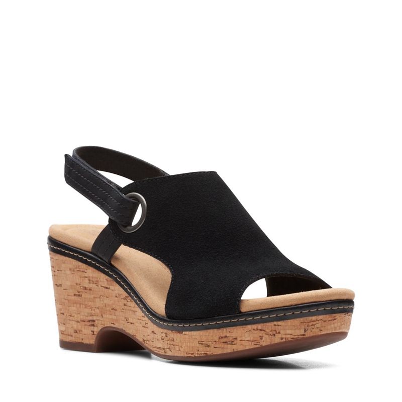 Black Clarks Giselle Sea Sde Women's Sandals | 16945-PRXA