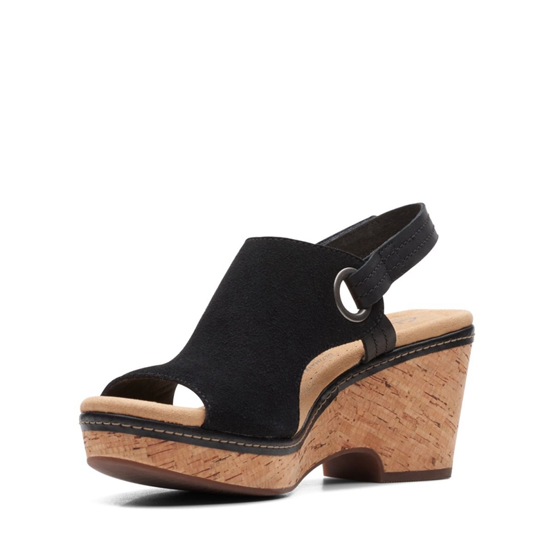 Black Clarks Giselle Sea Sde Women's Sandals | 16945-PRXA