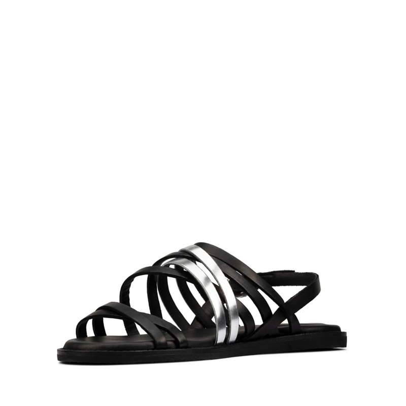 Black Clarks Karsea Ankle Combi Lea Women's Sandals | 69583-MTBA