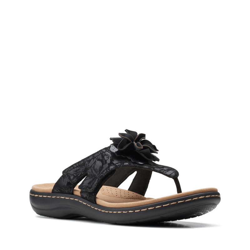 Black Clarks Laurieann Gema Women's Sandals | 73415-UGBC