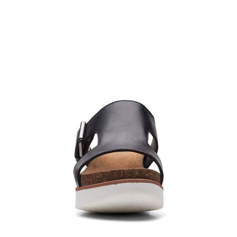 Black Clarks Lizby Ease Leather Women's Sandals | 52816-GYXM