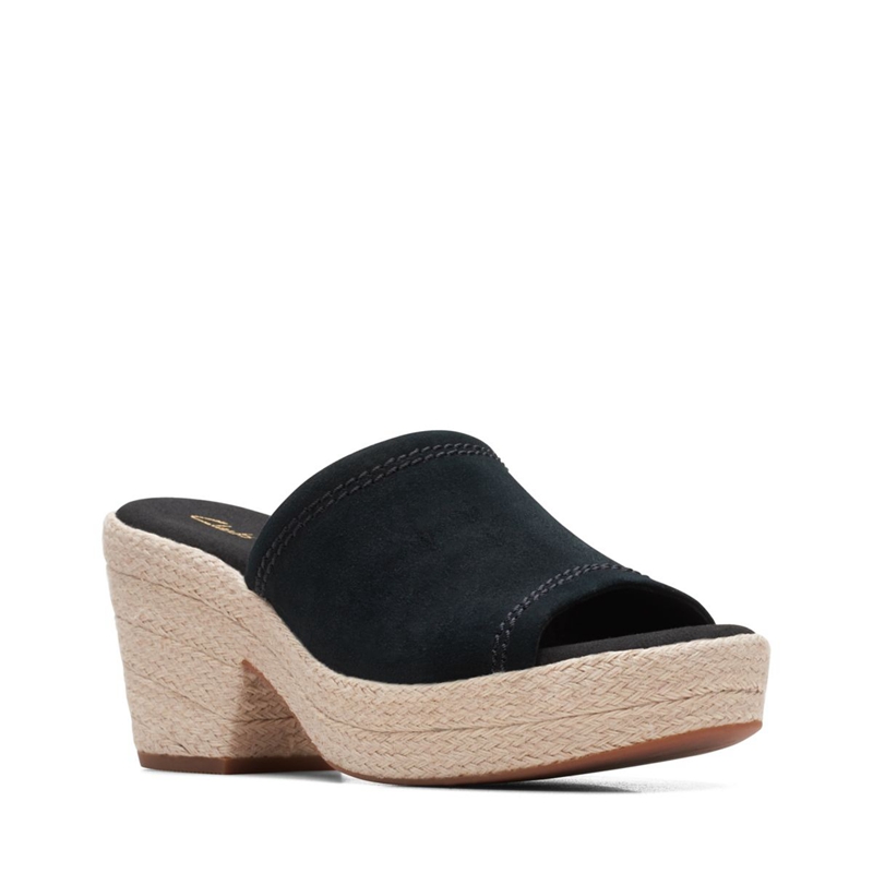 Black Clarks Maritsa70Slide Sde Women's Sandals | 18057-DTFX