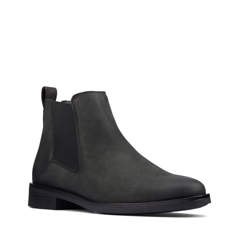 Black Clarks Memi Top Leather Women's Chelsea Boots | 69482-QJIS