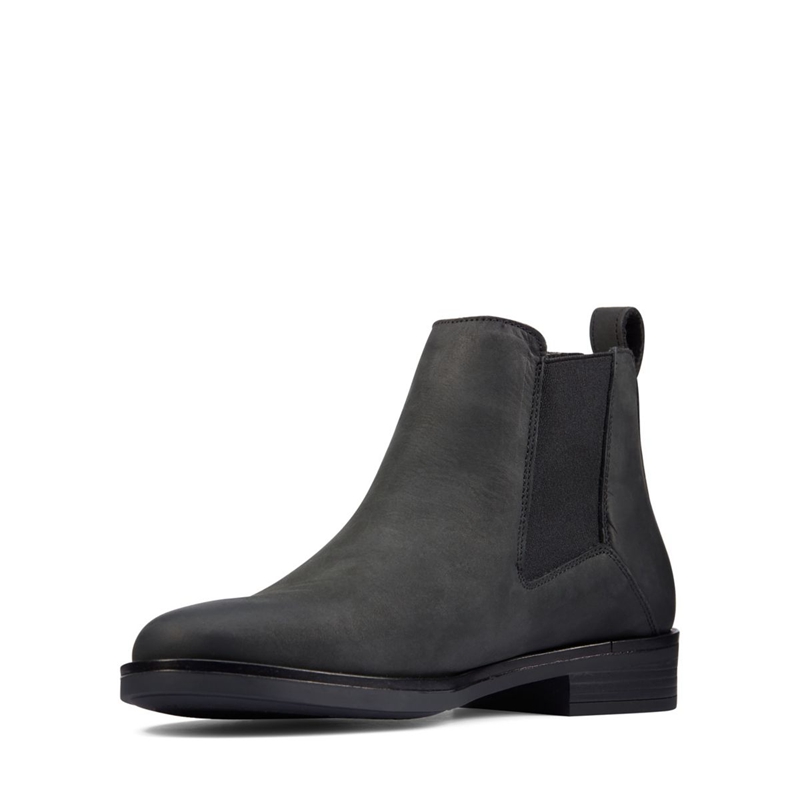 Black Clarks Memi Top Leather Women's Chelsea Boots | 69482-QJIS