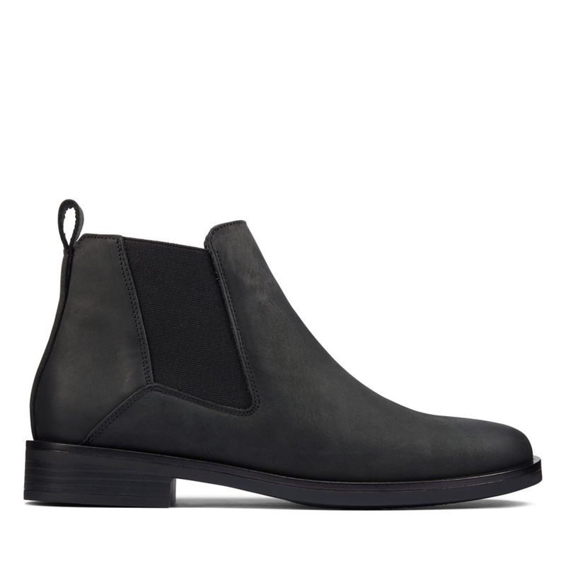 Black Clarks Memi Top Leather Women\'s Chelsea Boots | 69482-QJIS