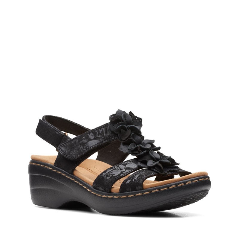 Black Clarks Merliah Sheryl Women's Sandals | 71460-XSPD