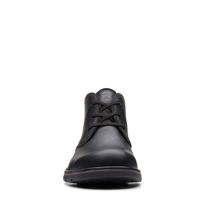 Black Clarks Morris Peak Tumbled Men's Ankle Boots | 06471-ERJL