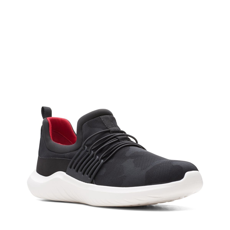 Black Clarks Nova Ave Textile Women's Sneakers | 67290-UHYZ