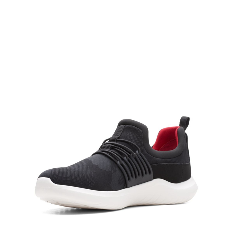 Black Clarks Nova Ave Textile Women's Sneakers | 67290-UHYZ