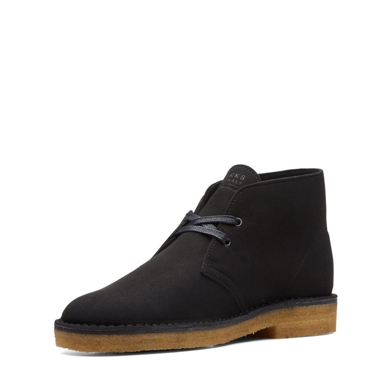 Black Clarks Pale Men's Desert Boots | 21056-RAEZ