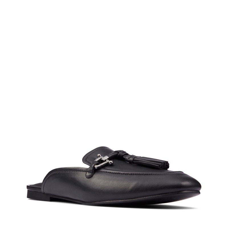 Black Clarks Pure2 Trim Leather Women's Pumps | 40825-NEBS