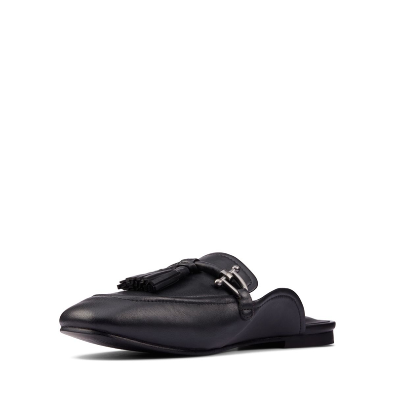 Black Clarks Pure2 Trim Leather Women's Pumps | 40825-NEBS