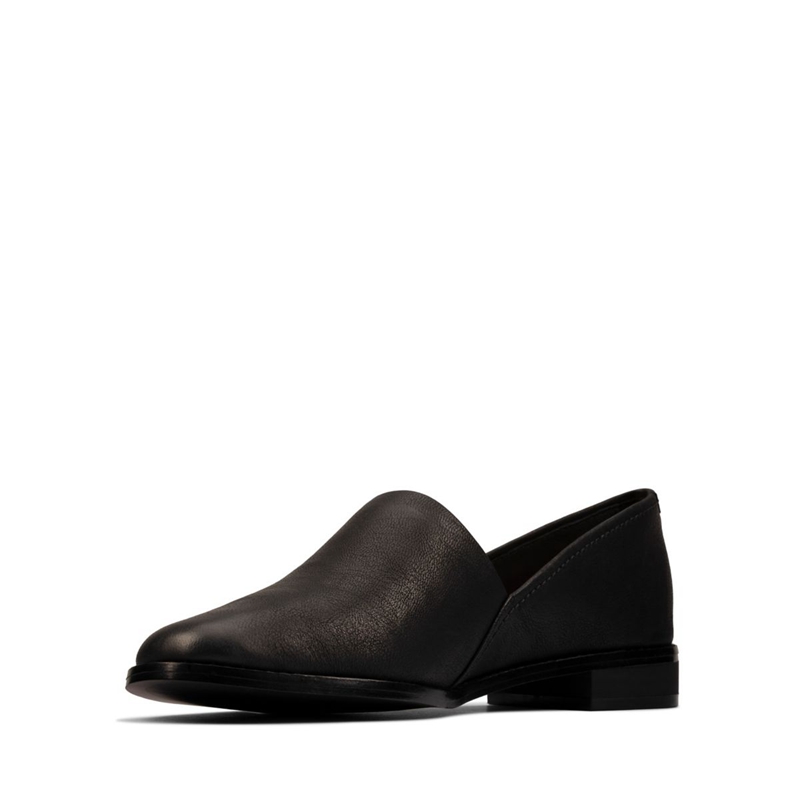 Black Clarks Pure Easy Leather Women's Pumps | 54796-IEDL