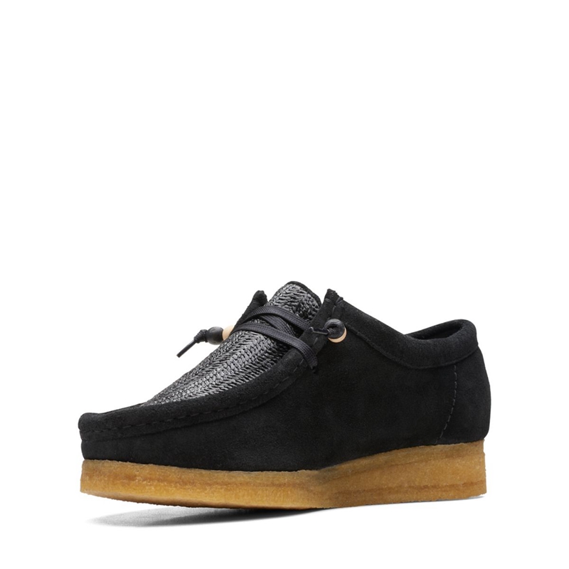 Black Clarks Raffia Women's Desert Boots | 85791-YHDQ