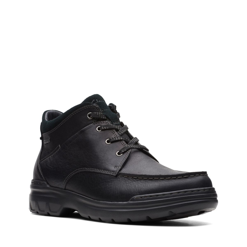 Black Clarks Rockie 2 HI GORE-TEX Leather Men's Ankle Boots | 16324-EKGZ