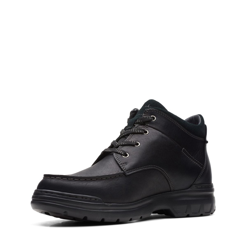 Black Clarks Rockie 2 HI GORE-TEX Leather Men's Ankle Boots | 16324-EKGZ