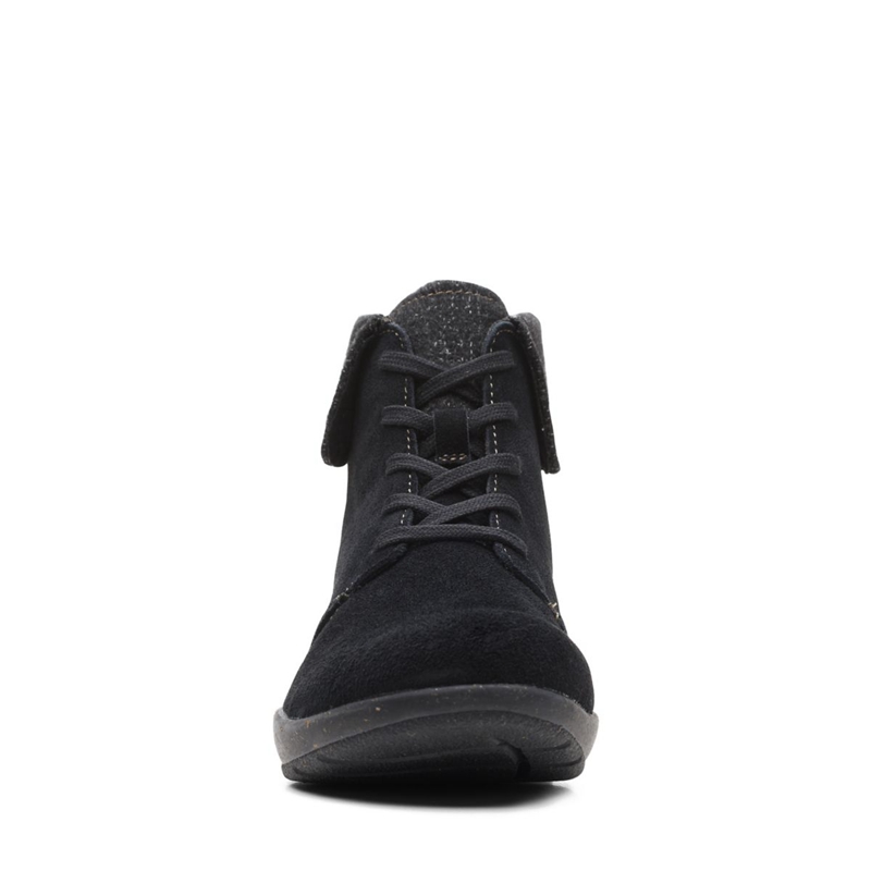 Black Clarks Roseville Lace Sde Women's Desert Boots | 21340-DXQU