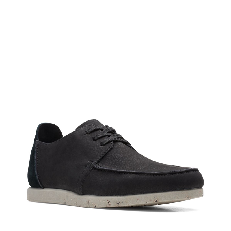 Black Clarks ShacreLite Low Nubuck Men's Slip Ons | 51369-SAKO