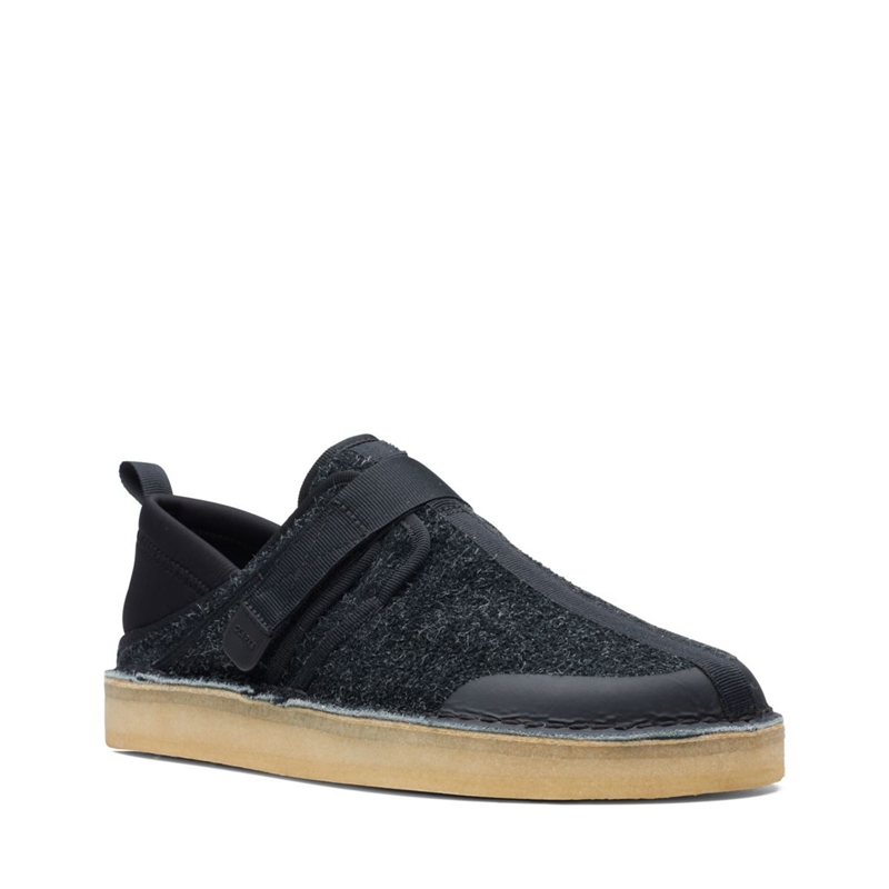 Black Clarks Trek Taiyo Men's Slip Ons | 25109-JTEP