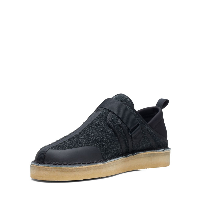 Black Clarks Trek Taiyo Men's Slip Ons | 25109-JTEP