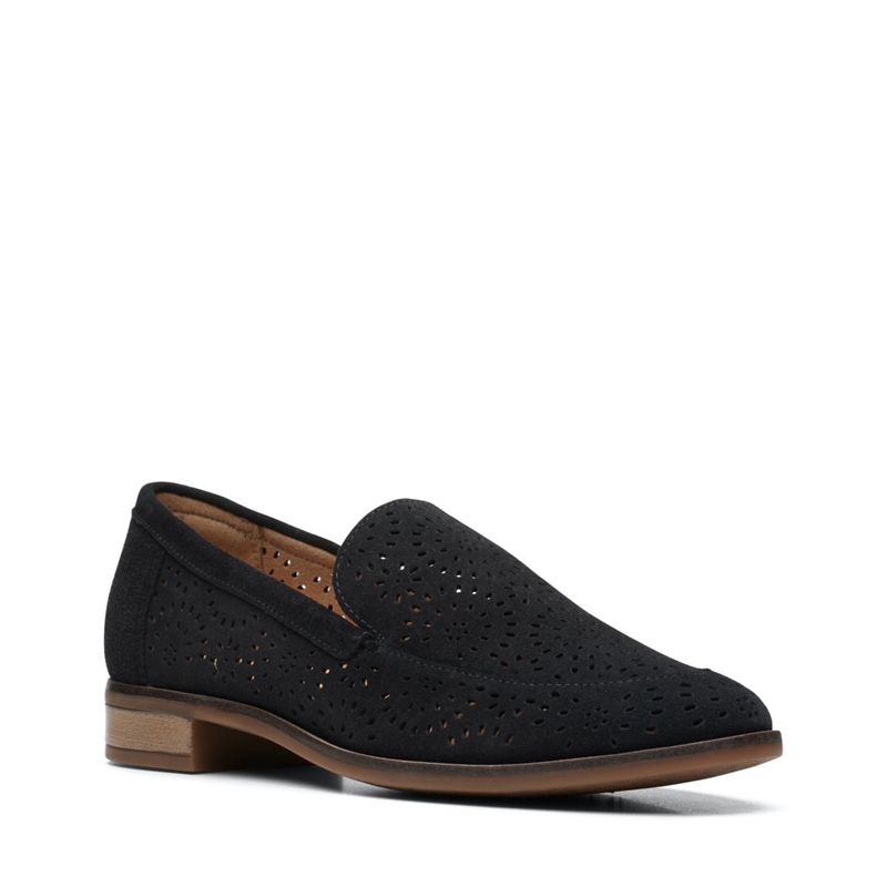 Black Clarks Trish Calla Women's Slip Ons | 90742-KYZM