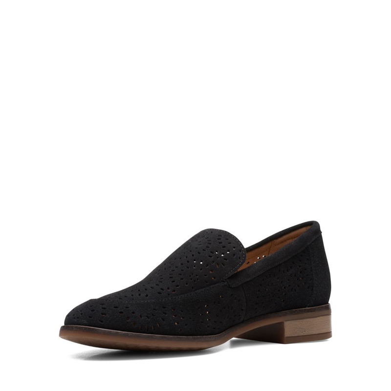 Black Clarks Trish Calla Women's Slip Ons | 90742-KYZM