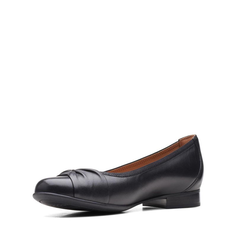 Black Clarks Un Blush Wish Leather Women's Pumps | 76048-EUJF