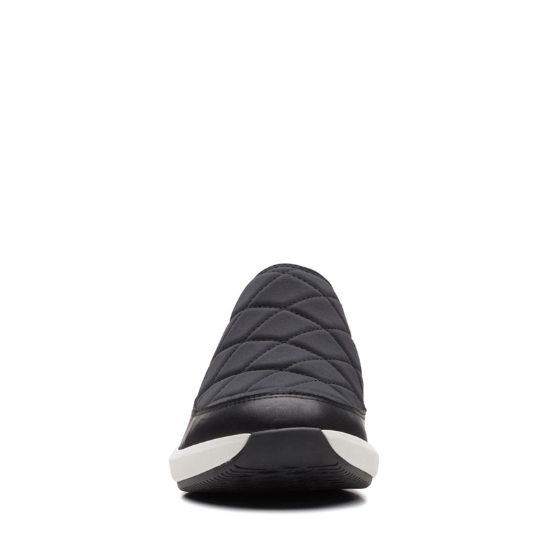 Black Clarks Un Rio Spark Combi Women's Slip Ons | 47615-JGMP