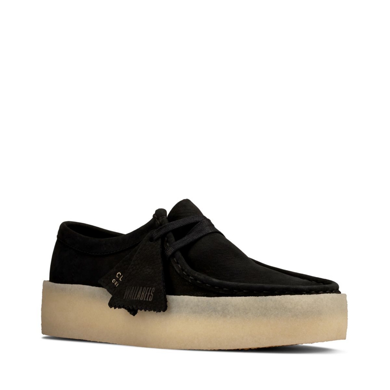 Black Clarks Wallabee Cup Nubuck Women's Slip Ons | 27189-PCHU