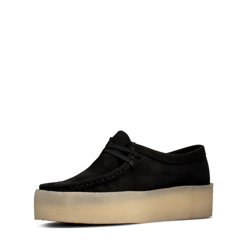 Black Clarks Wallabee Cup Nubuck Women's Slip Ons | 27189-PCHU