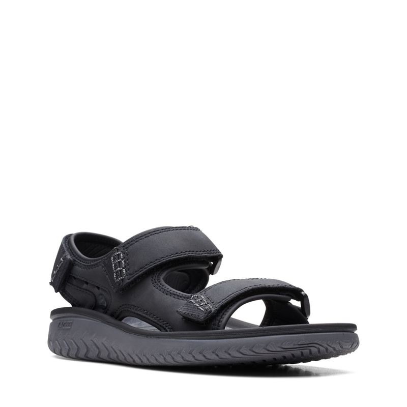 Black Clarks Wesley Bay Men's Sandals | 87529-EGSN