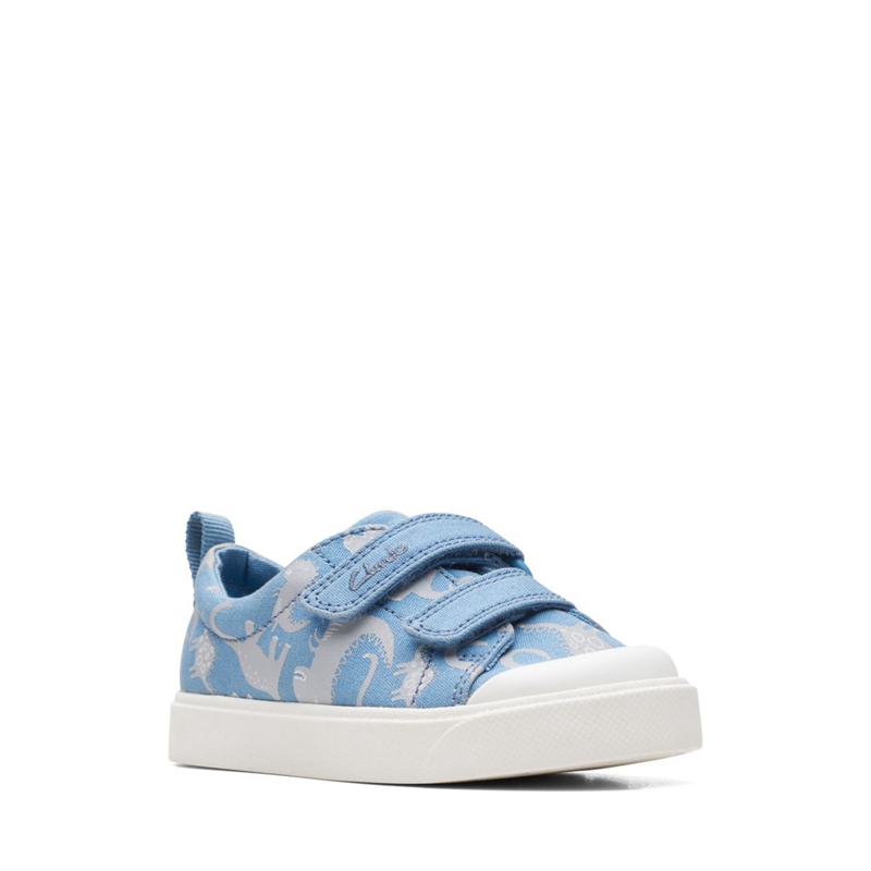 Blue Clarks City Bright Toddler Multi Kids' Slip Ons | 46823-KYUH