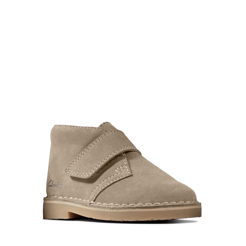 Brown Clarks 2 Toddler Sand Suede Kids' Ankle Boots | 53096-HUVM