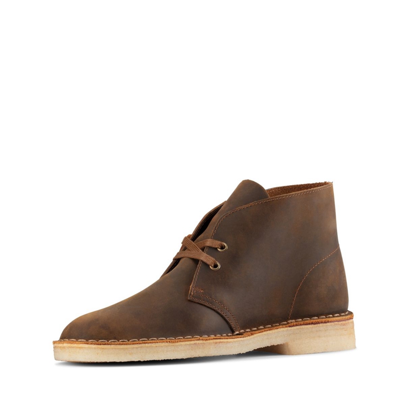 Brown Clarks Beeswax Men's Ankle Boots | 15864-RNCX