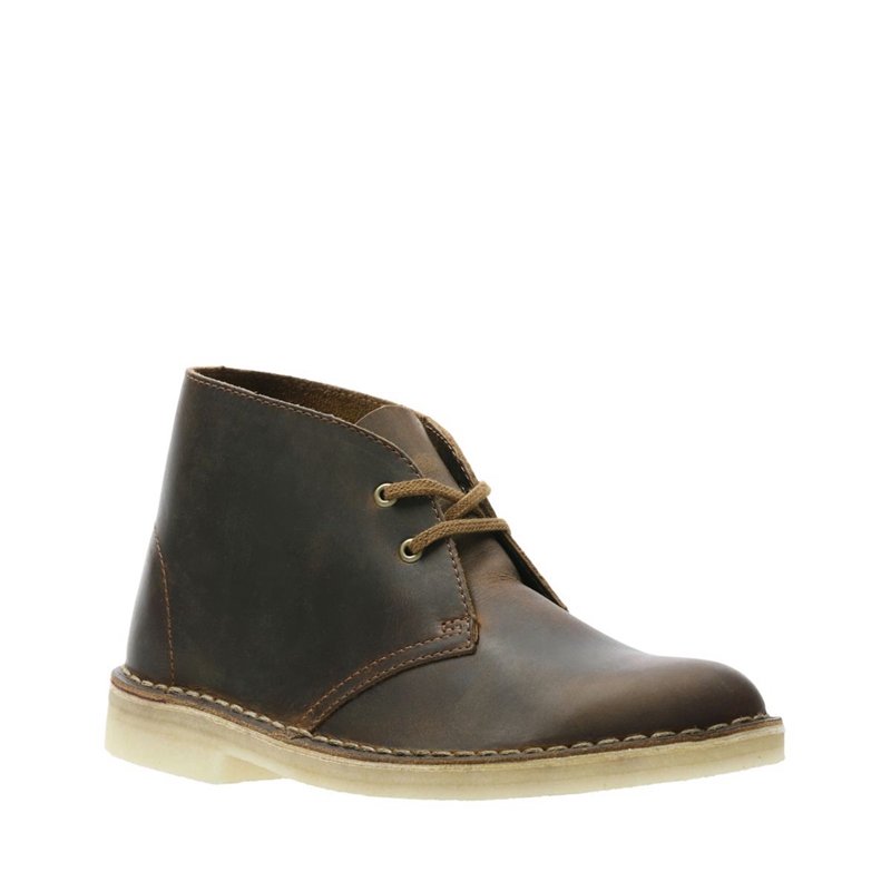 Brown Clarks Beeswax Women's Desert Boots | 85706-KSEW