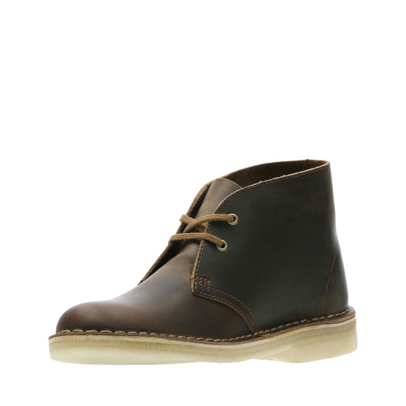 Brown Clarks Beeswax Women's Desert Boots | 85706-KSEW