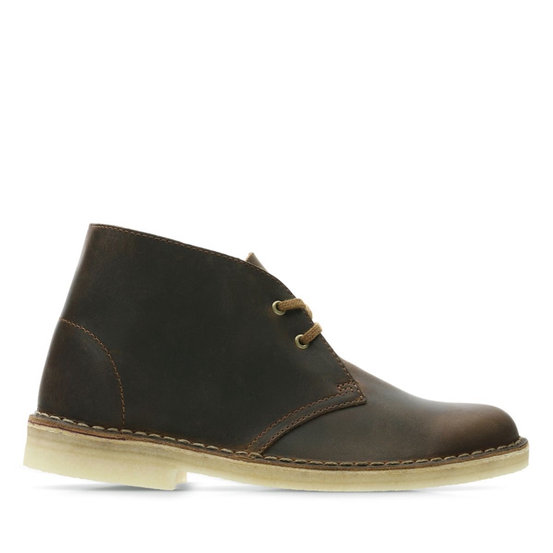 Brown Clarks Beeswax Women\'s Desert Boots | 85706-KSEW