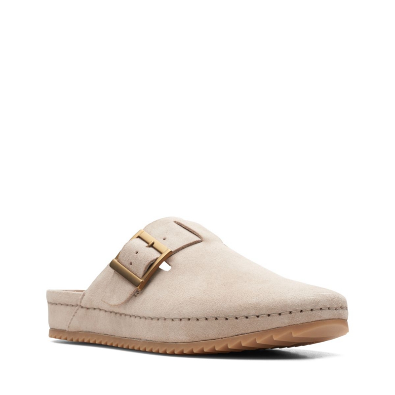 Brown Clarks Brookleigh Mule Sand Suede Women's Clogs | 58691-YIWU