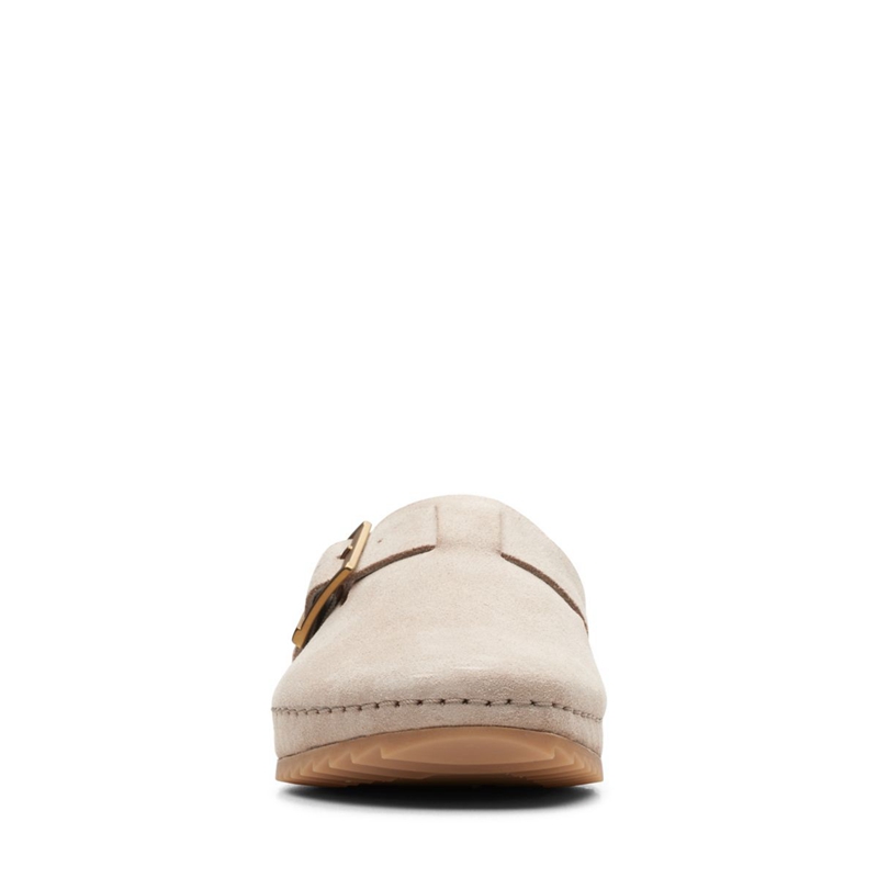 Brown Clarks Brookleigh Mule Sand Suede Women's Clogs | 58691-YIWU