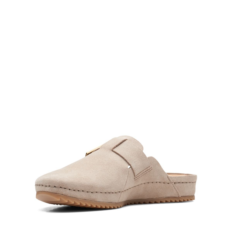 Brown Clarks Brookleigh Mule Sand Suede Women's Clogs | 58691-YIWU