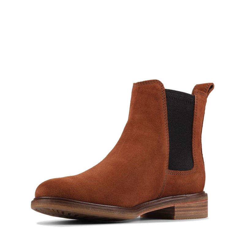 Brown Clarks Clarkdale Arlo Women's Chelsea Boots | 17894-FSRM