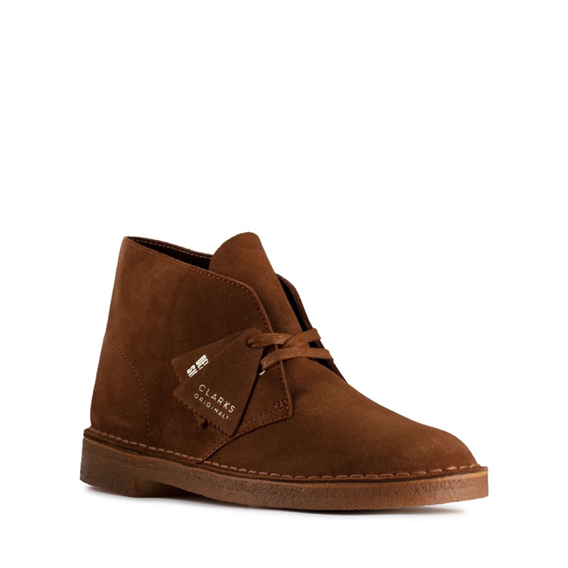 Brown Clarks Cola Suede Men's Ankle Boots | 39128-NJGO