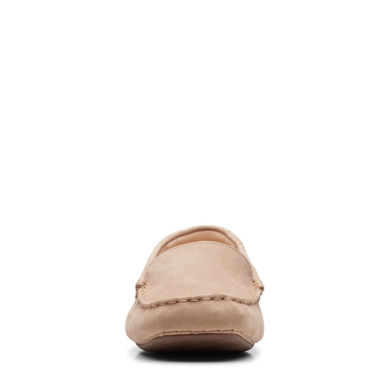 Brown Clarks Freckle Walk Sand Nubuck Women's Flat Shoes | 17905-TDVQ